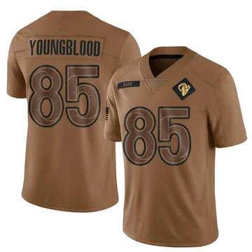 Men's Nike Los Angeles Rams Jack Youngblood Brown 2023 Salute To Service Jersey - Limited