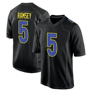 Men's Los Angeles Rams Jalen Ramsey Black Jalen ey Fashion Jersey - Game