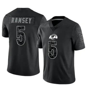 Men's Los Angeles Rams Jalen Ramsey Black Jalen ey Reflective Jersey - Limited