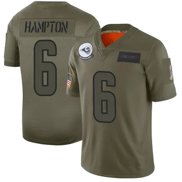 Men's Nike Los Angeles Rams Nick Hampton Camo 2019 Salute to Service Jersey - Limited