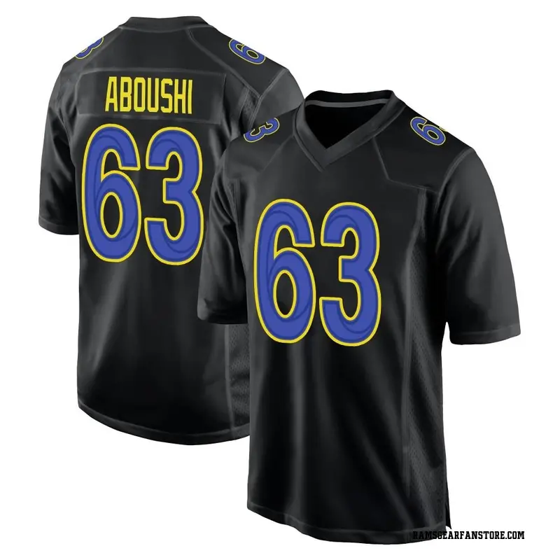 Men's Nike Los Angeles Rams Oday Aboushi Black Fashion Jersey - Game