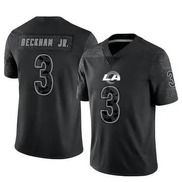 Men's Los Angeles Rams Odell Beckham Jr. Black Reflective Jersey - Limited