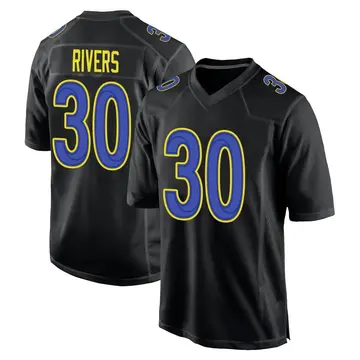 Men's Nike Los Angeles Rams Ronnie Rivers Black Fashion Jersey - Game