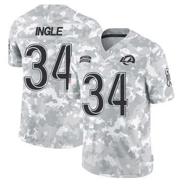 Men's Los Angeles Rams Tanner Ingle Arctic Camo 2024 Salute to Service Jersey - Limited