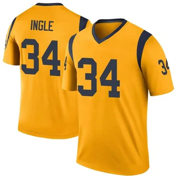 Men's Los Angeles Rams Tanner Ingle Gold Color Rush Jersey - Legend