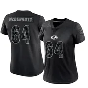 Women's Nike Los Angeles Rams Conor McDermott Black Reflective Jersey - Limited