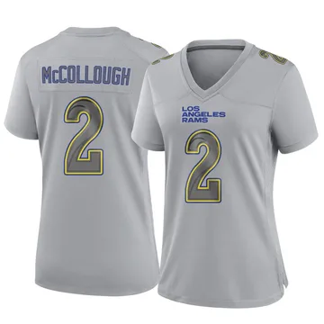Women's Nike Los Angeles Rams Jaylen McCollough Gray Atmosphere Fashion Jersey - Game