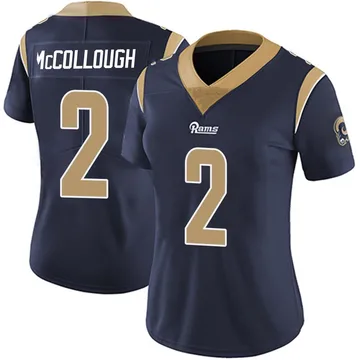 Women's Nike Los Angeles Rams Jaylen McCollough Navy Team Color Vapor Untouchable Jersey - Limited