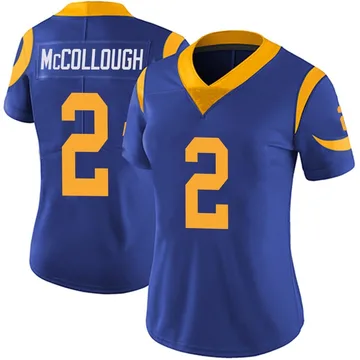 Women's Nike Los Angeles Rams Jaylen McCollough Royal Alternate Vapor Untouchable Jersey - Limited