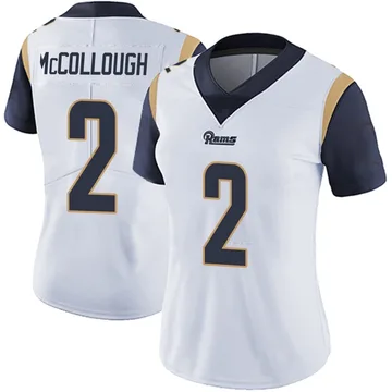 Women's Nike Los Angeles Rams Jaylen McCollough White Vapor Untouchable Jersey - Limited