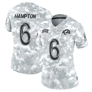Women's Nike Los Angeles Rams Nick Hampton Arctic Camo 2024 Salute to Service Jersey - Limited