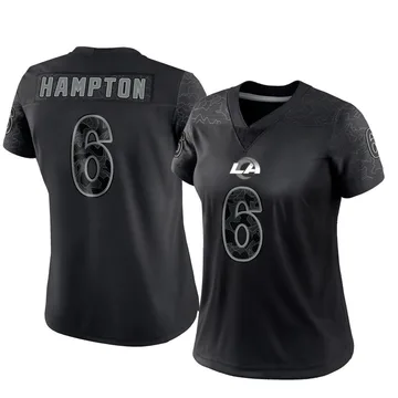 Women's Nike Los Angeles Rams Nick Hampton Black Reflective Jersey - Limited