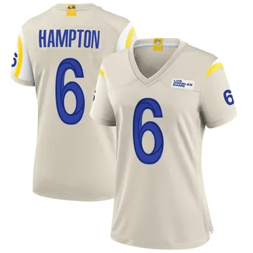Women's Nike Los Angeles Rams Nick Hampton Bone Jersey - Game