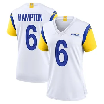 Women's Nike Los Angeles Rams Nick Hampton White Jersey - Game