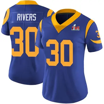 Women's Nike Los Angeles Rams Ronnie Rivers Royal Alternate Vapor Untouchable Super Bowl LVI Bound Jersey - Limited
