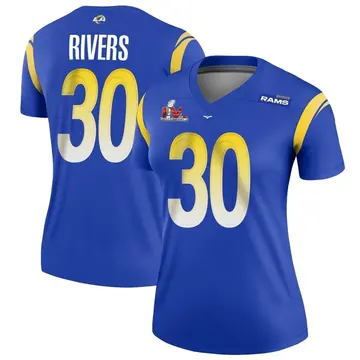 Women's Nike Los Angeles Rams Ronnie Rivers Royal Super Bowl LVI Bound Jersey - Legend