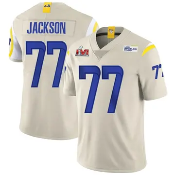 Youth Nike Los Angeles Rams AJ Jackson Bone Vapor Super Bowl LVI Bound Jersey - Limited