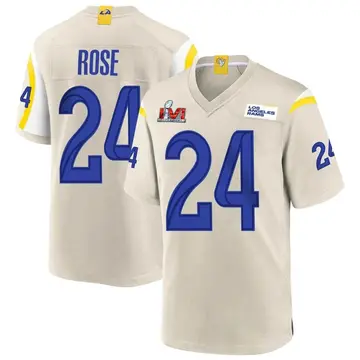 Youth Nike Los Angeles Rams A.J. Rose Bone Super Bowl LVI Bound Jersey - Game