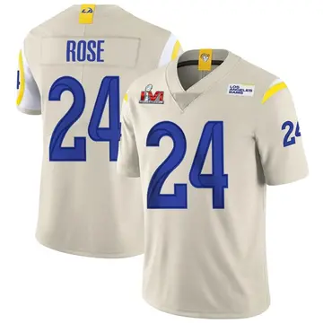 Youth Nike Los Angeles Rams A.J. Rose Bone Vapor Super Bowl LVI Bound Jersey - Limited