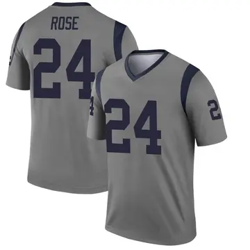 Youth Nike Los Angeles Rams A.J. Rose Gray Inverted Jersey - Legend