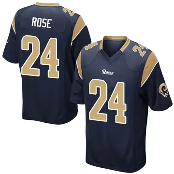 Youth Nike Los Angeles Rams A.J. Rose Navy Team Color Jersey - Game
