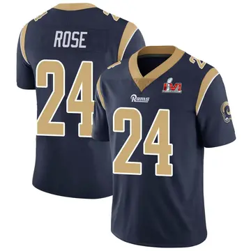 Youth Nike Los Angeles Rams A.J. Rose Navy Team Color Vapor Untouchable Super Bowl LVI Bound Jersey - Limited