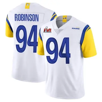 Youth Nike Los Angeles Rams A'Shawn Robinson White Vapor Untouchable Super Bowl LVI Bound Jersey - Limited