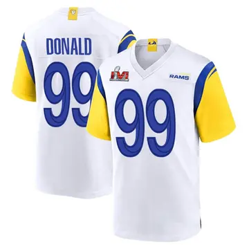 Youth Nike Los Angeles Rams Aaron Donald White Super Bowl LVI Bound Jersey - Game