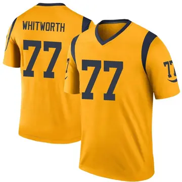 Youth Nike Los Angeles Rams Andrew Whitworth Gold Color Rush Jersey - Legend