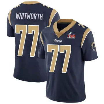 Youth Nike Los Angeles Rams Andrew Whitworth Navy Team Color Vapor Untouchable Super Bowl LVI Bound Jersey - Limited