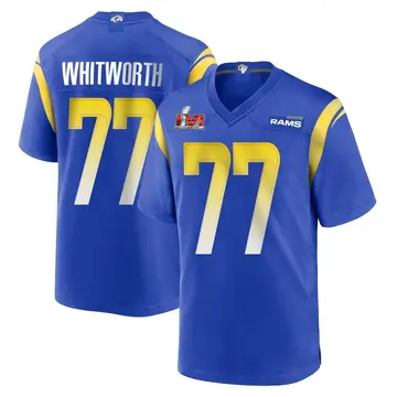 Youth Nike Los Angeles Rams Andrew Whitworth Royal Alternate Super Bowl LVI Bound Jersey - Game