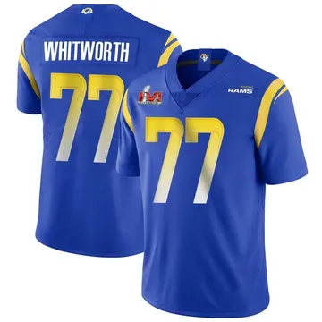 Youth Nike Los Angeles Rams Andrew Whitworth Royal Alternate Vapor Untouchable Super Bowl LVI Bound Jersey - Limited