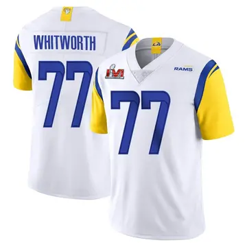 Youth Nike Los Angeles Rams Andrew Whitworth White Vapor Untouchable Super Bowl LVI Bound Jersey - Limited