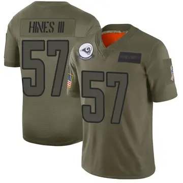 Youth Nike Los Angeles Rams Anthony Hines III Camo 2019 Salute to Service Jersey - Limited
