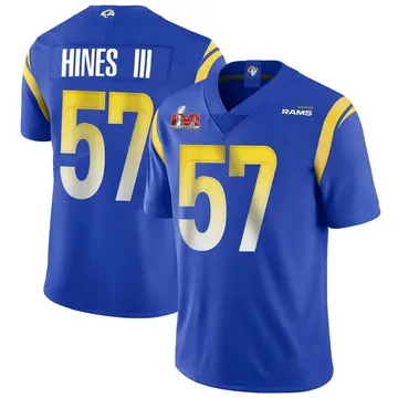 Youth Nike Los Angeles Rams Anthony Hines III Royal Alternate Vapor Untouchable Super Bowl LVI Bound Jersey - Limited