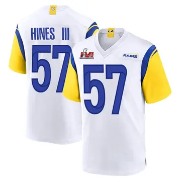 Youth Nike Los Angeles Rams Anthony Hines III White Super Bowl LVI Bound Jersey - Game