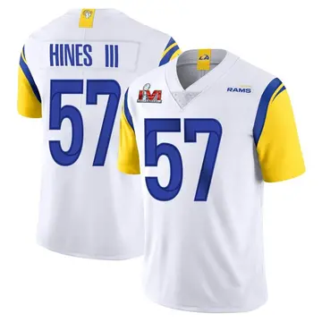 Youth Nike Los Angeles Rams Anthony Hines III White Vapor Untouchable Super Bowl LVI Bound Jersey - Limited