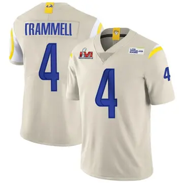 Youth Nike Los Angeles Rams Austin Trammell Bone Vapor Super Bowl LVI Bound Jersey - Limited