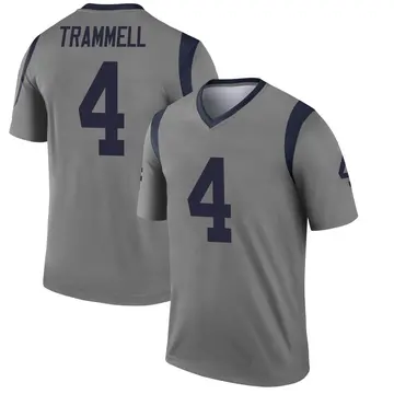 Youth Nike Los Angeles Rams Austin Trammell Gray Inverted Jersey - Legend