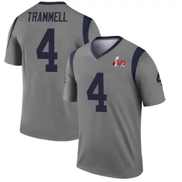 Youth Nike Los Angeles Rams Austin Trammell Gray Inverted Super Bowl LVI Bound Jersey - Legend