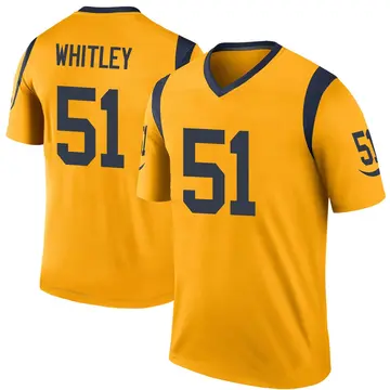 Youth Nike Los Angeles Rams Benton Whitley Gold Color Rush Jersey - Legend