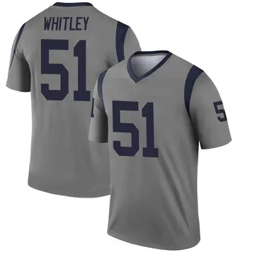Youth Nike Los Angeles Rams Benton Whitley Gray Inverted Jersey - Legend