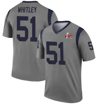 Youth Nike Los Angeles Rams Benton Whitley Gray Inverted Super Bowl LVI Bound Jersey - Legend