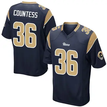 Youth Nike Los Angeles Rams Blake Countess Navy Team Color Jersey - Game