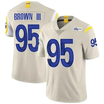 Youth Nike Los Angeles Rams Bobby Brown III Bone Vapor Jersey - Limited