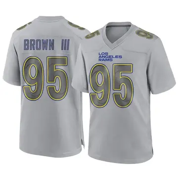 Youth Nike Los Angeles Rams Bobby Brown III Gray Atmosphere Fashion Jersey - Game