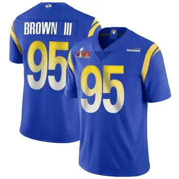 Youth Nike Los Angeles Rams Bobby Brown III Royal Alternate Vapor Untouchable Super Bowl LVI Bound Jersey - Limited