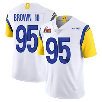 Youth Nike Los Angeles Rams Bobby Brown III White Vapor Untouchable Super Bowl LVI Bound Jersey - Limited