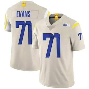Youth Nike Los Angeles Rams Bobby Evans Bone Vapor Jersey - Limited