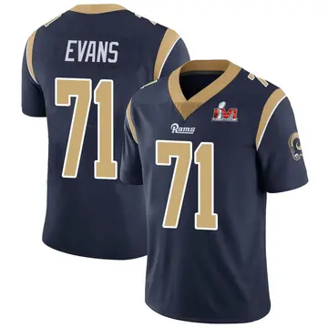 Youth Nike Los Angeles Rams Bobby Evans Navy Team Color Vapor Untouchable Super Bowl LVI Bound Jersey - Limited